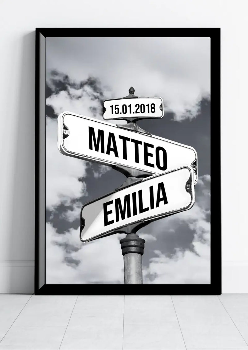 Straatnaamborden Poster voor Stellen