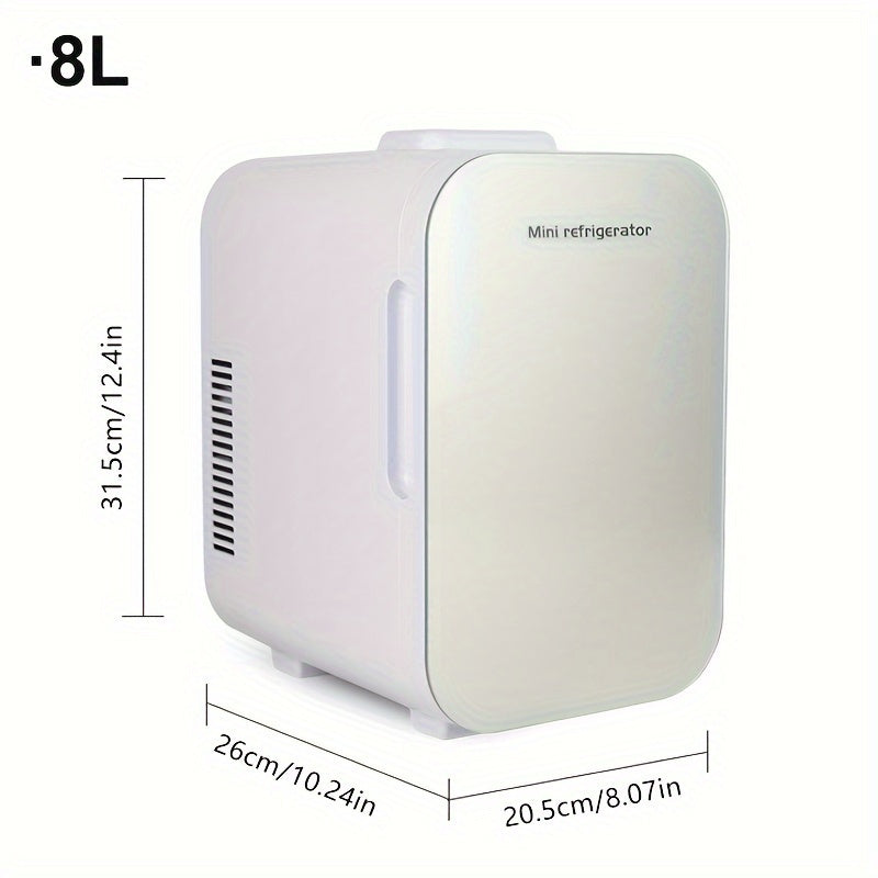 ChillMate 8L Mini Koelkast – Energiezuinig met Glazen Deur