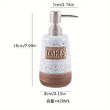 Vintage Keramische Zeepdispenser – 420ml voor Keuken of Badkamer