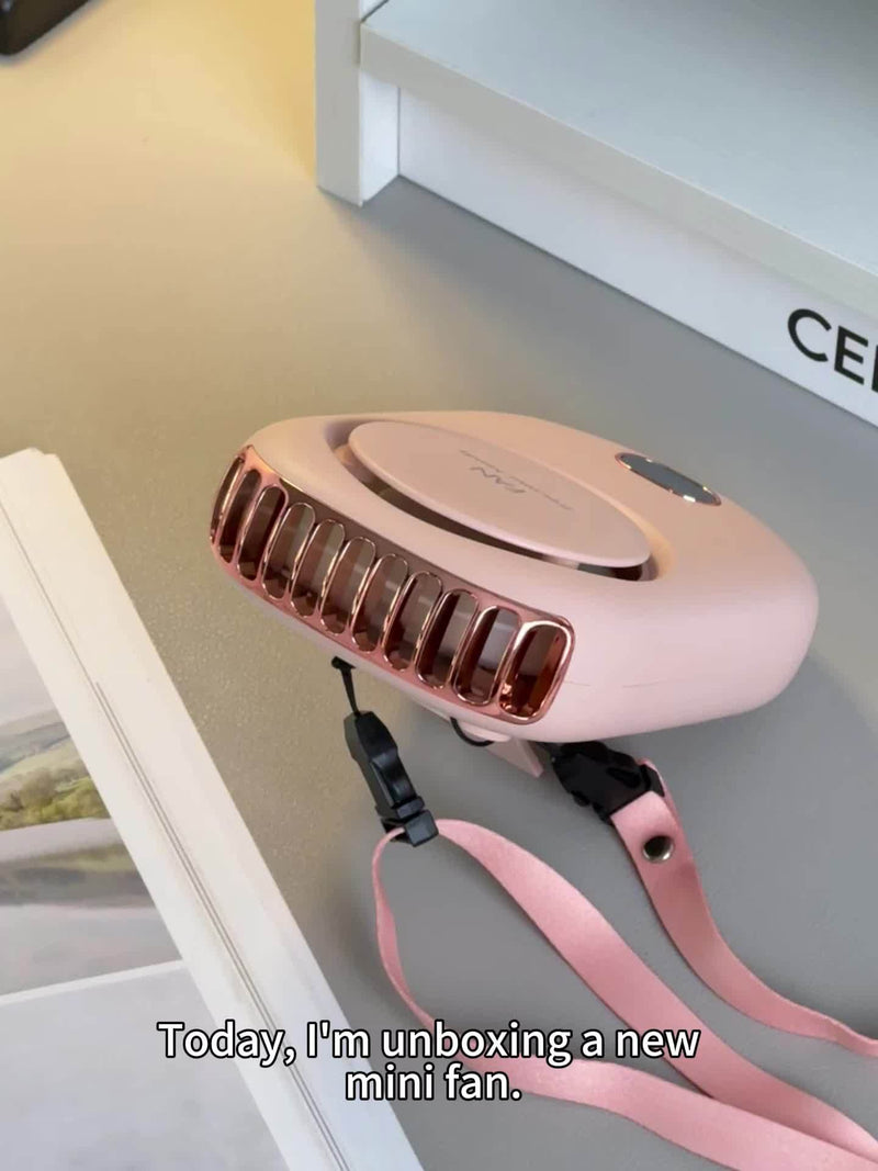 USB Oplaadbare Mini Nekventilator – Lichtgewicht met Verstelbare Snelheden