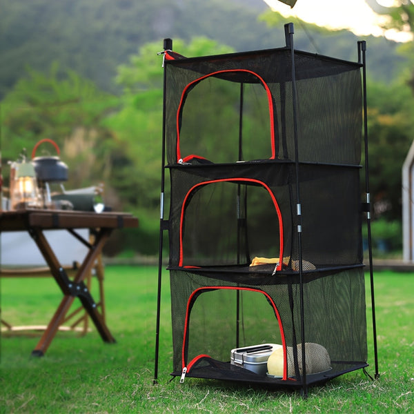 3-laags Camping Opbergrek – Duurzaam, Compact en Handig voor Camping en Buitenactiviteiten