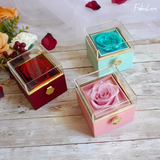 Amor's Bloemenbox – Eeuwige Roos met Gravure voor Valentijnsdag