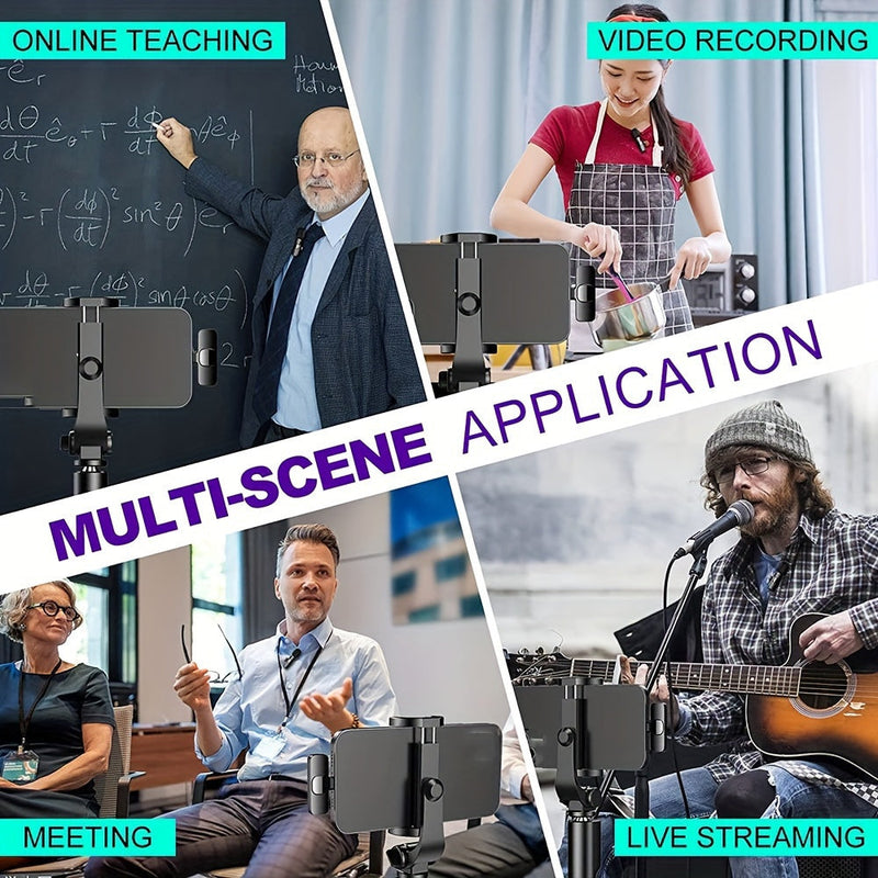 Professionele Draadloze Lavalier Microfoon - Perfect voor Video-opnames en Live Streaming