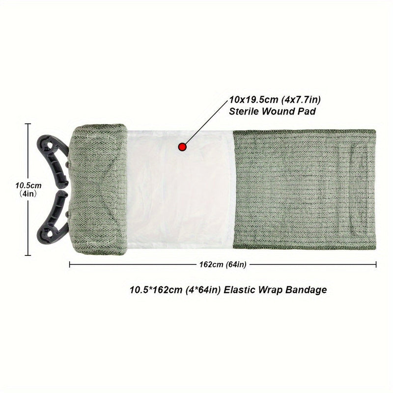Elastische EHBO-Bandage met Steriele Wonden Pad – Universeel Geschikt voor Outdoor en Thuisgebruik
