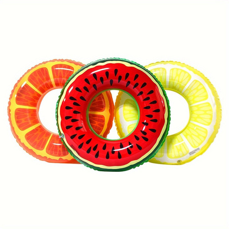 Fruit-Thema Opblaasbare Zwembad Floats – Set van 3 Duurzame Ringen