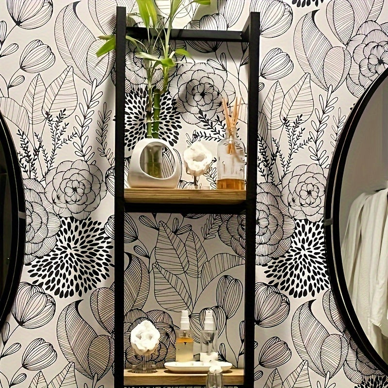 Industrieel Handdoekrek met Plankjes – Elegant en Functioneel Wandmeubel