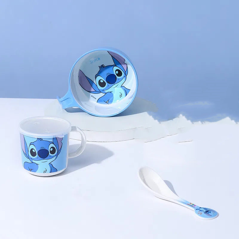 3-delige Stitch Tafelware Set – Kom, Mok en Lepel met Schattig Cartoonontwerp