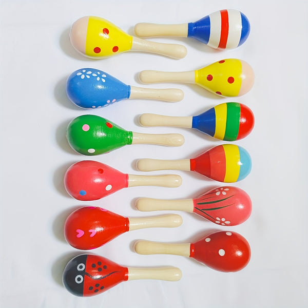 MelodyWood Houten Maraca - Speels Muziekinstrument voor Kinderen