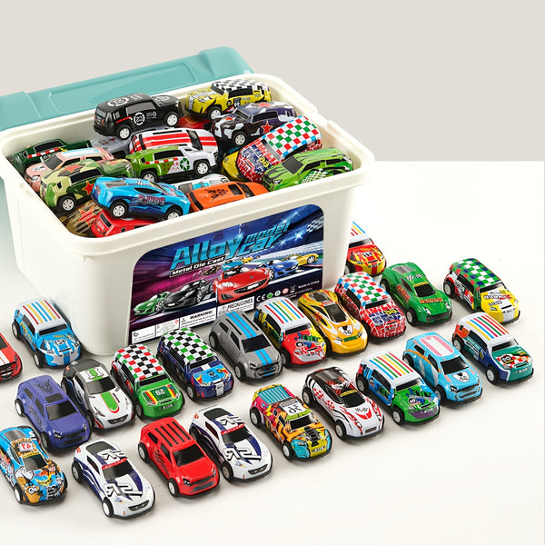 Dynamische Speelgoed Auto Set met 50 Auto's en Opbergbak – Perfect Cadeau voor Kinderen