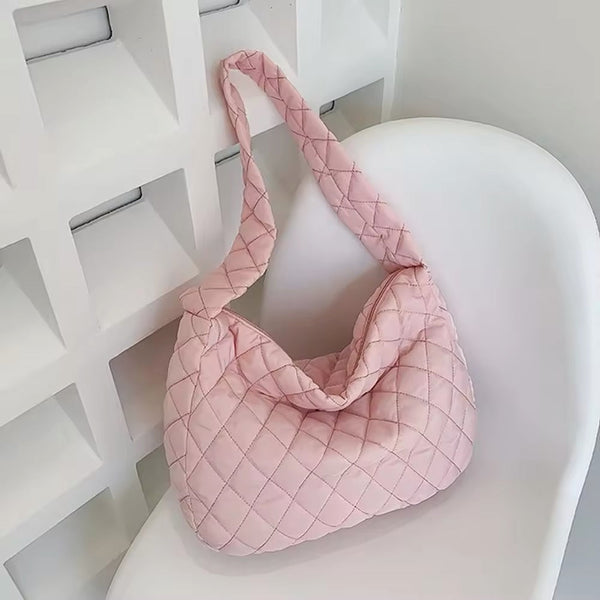 Gepolsterde Ballerina Extra Grote Puffer Tote Crossbody Gepolsterde Schoudertas