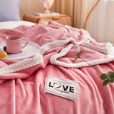 Rosa Flanel-Fleece Deken - BlushCozy