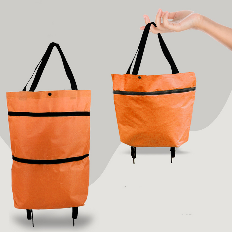 2-in-1 Omvormbare Boodschappentas met Wielen – CarryFlex