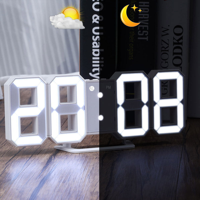 Slimme 3D Digitale Klok – Modern Design voor je Nachtkastje