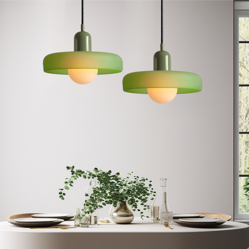 ColorLoop Pendant – Kunstzinnige Bauhaus Hanglamp met Warm Licht