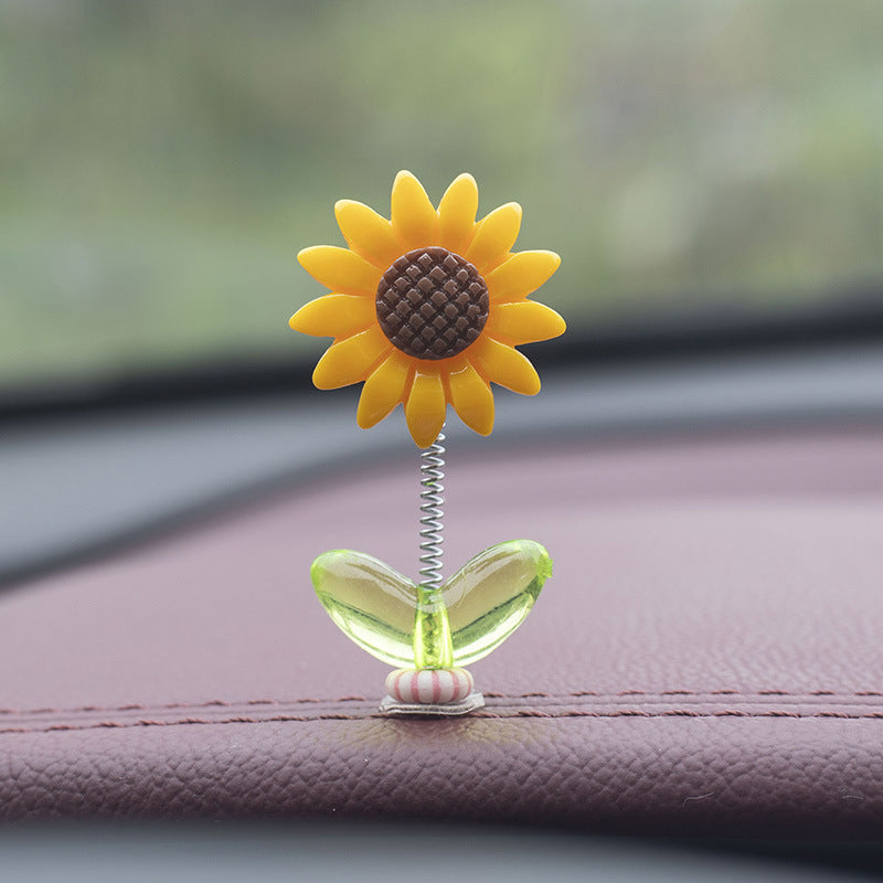 SunnyRide - Schattig zonnebloem auto-ornament