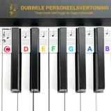 Afneembare notenlabels van siliconen voor 88-toetsen piano's en keyboards