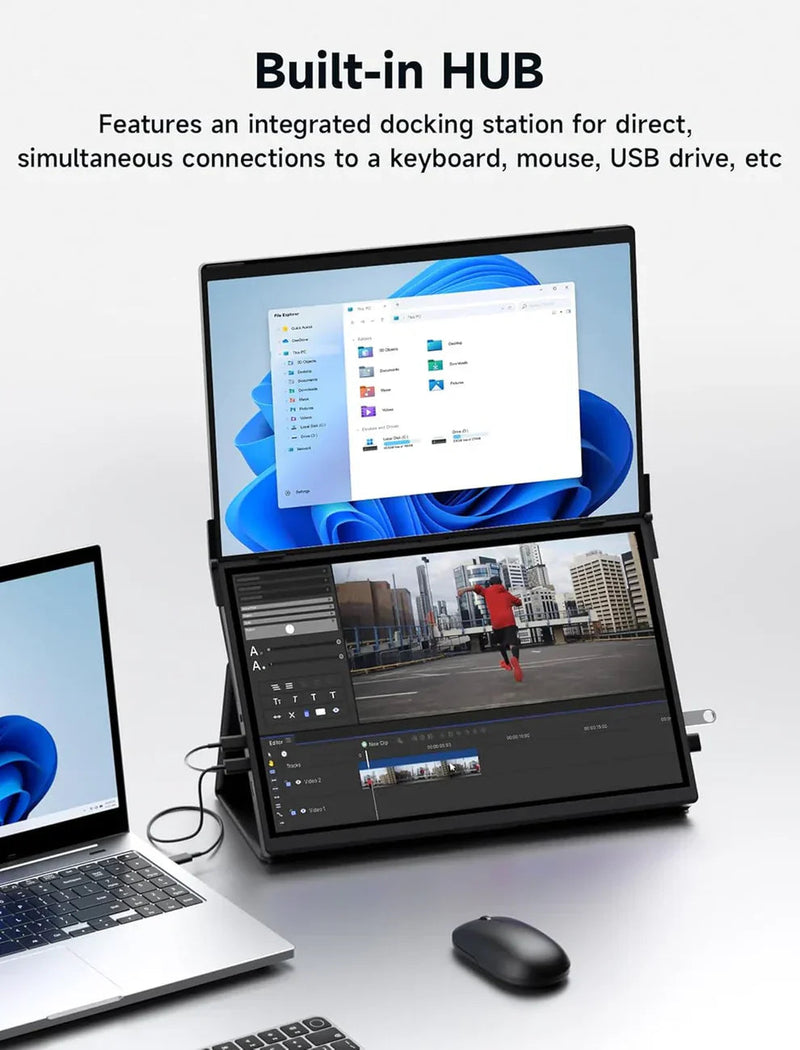 Draagbare Dual Touch Monitor 16 Inch – Flexiview