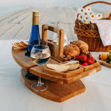 Draagbare Houten Picknick Wijn Tafel – WineNest