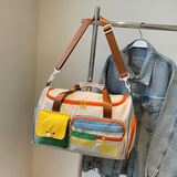 Lichte Duffeltas met Kleurblokken - FlexaBag