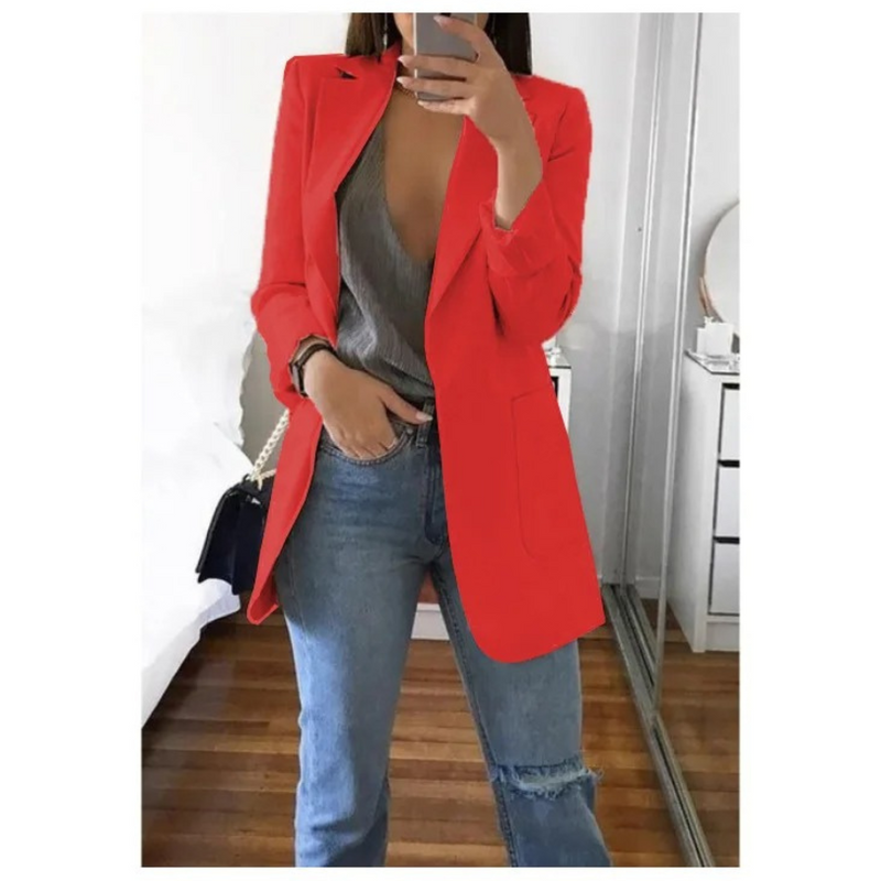 Elegante lange damesblazer voor elke gelegenheid