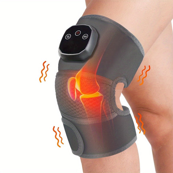 Draadloze Knie- en Beenmassager met Warmtefunctie – Verstelbare Compressie voor Optimale Pijnverlichting