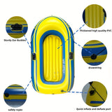 Opblaasbaar Vissersboot Set – Lichtgewicht PVC Boot voor 2 Personen met Peddels