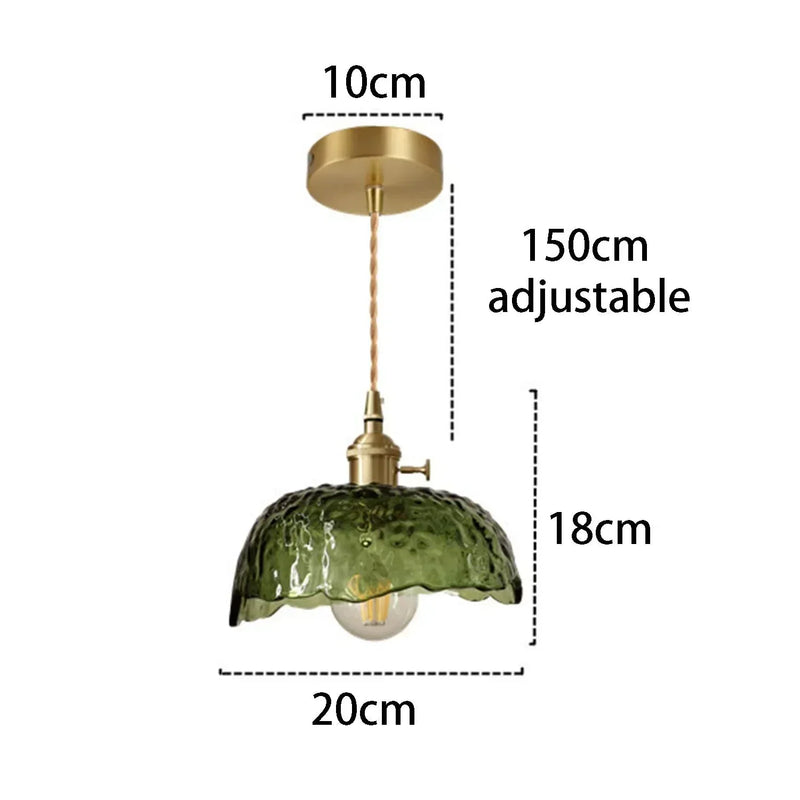 Elegante Glazen Hanglamp – Moderne Messing & Glazen Hanglamp