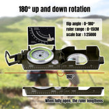 TrekGuard Militair Kompas – Waterdicht en Verlicht voor Preciese Navigatie