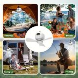 Draagbare Campingventilator met Verlichting – Oplaadbaar en Met Afstandsbediening voor Buiten
