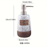 Vintage Keramische Zeepdispenser – 420ml voor Keuken of Badkamer