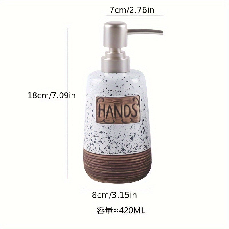 Vintage Keramische Zeepdispenser – 420ml voor Keuken of Badkamer