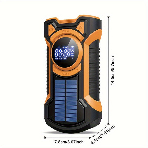 All-in-One Noodradio met Handcrank en Zonnepaneel – Voor Kamperen en Noodsituaties