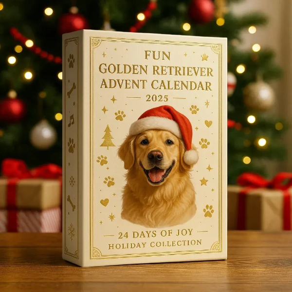 Grappige Golden Retriever Adventskalender 2025