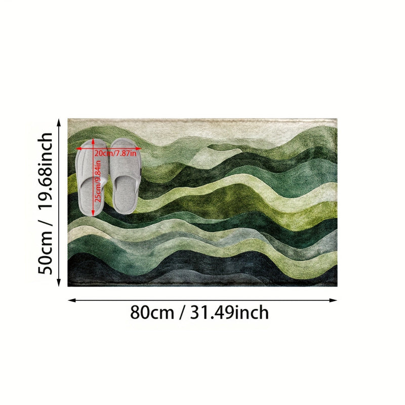 Geometrische Golf Badmat – Perfect voor Badkamer of Entree