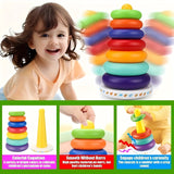 Educatieve Kleurige Regenboog Stacking Toren – Versterk Kleurherkenning en Motoriek