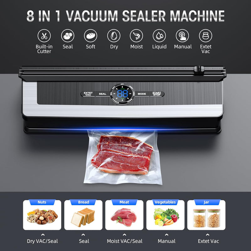 8-in-1 Vacumeermachine met ingebouwde snijder