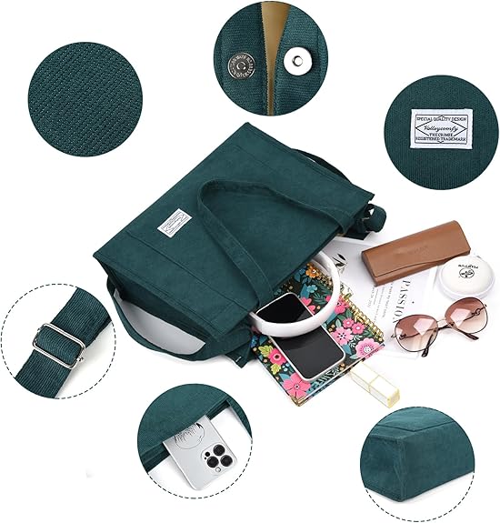 Vintage Cord Schoudertas – Alinda