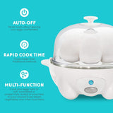 Eierkoker – Snelle Koken, Pocheren & Omeletbereiding met Automatische Afsluiting