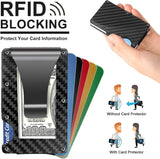 Dunne RFID-blokkerende portemonnee van koolstofvezel met geldclip – CarbonVault