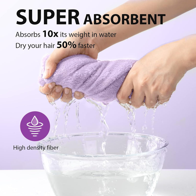 Microvezel Haarhanddoek Wrap – 3-pack