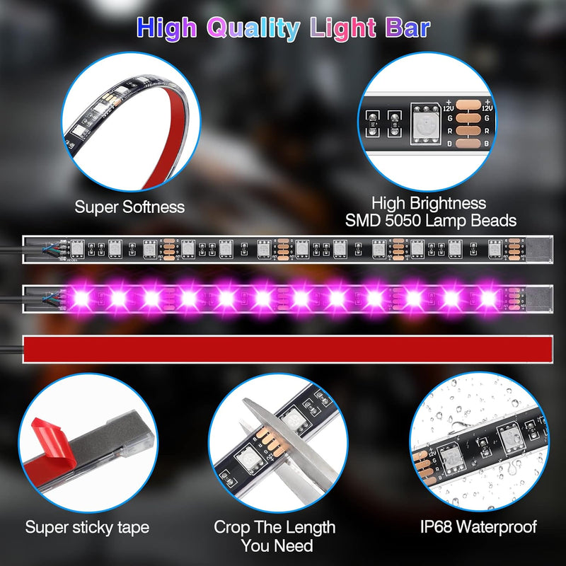 12 Stuks Motor LED Lichtkit met Remlicht en Knipperlicht