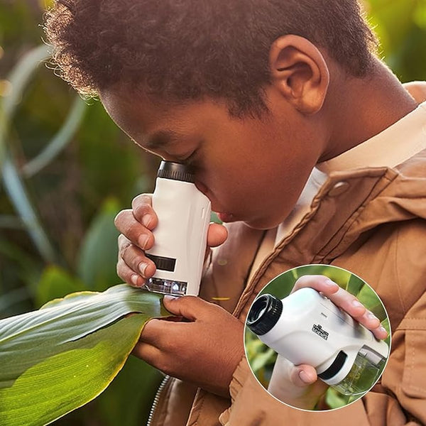 Draagbare Microscoop - Mini Explorer, 60x-120x Vergroting, Educatief Wetenschapsspeelgoed, +2 Jaar