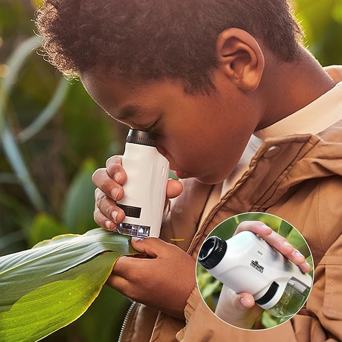 Draagbare Microscoop - Mini Explorer, 60x-120x Vergroting, Educatief Wetenschapsspeelgoed, +2 Jaar
