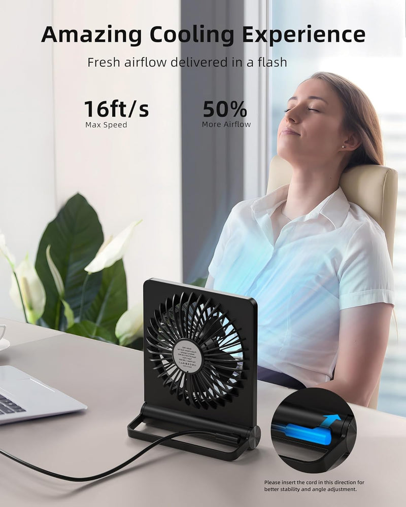 BreezeMax | Ultra-Stil Sterke Wind Kleine Tafelventilator