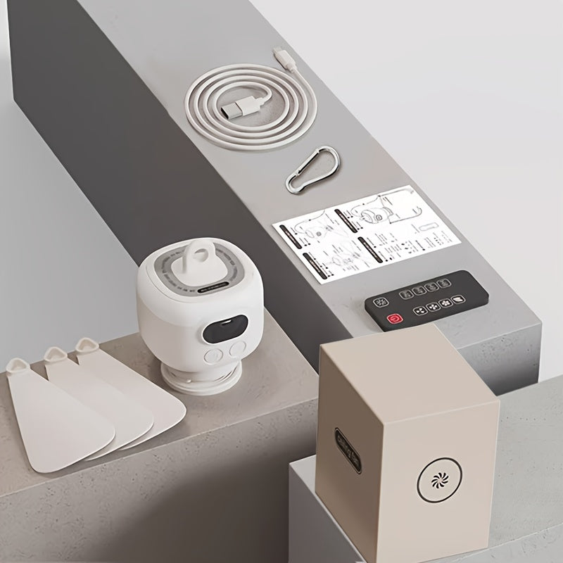 USB Oplaadbare Hangventilator – Draagbaar met LED Licht