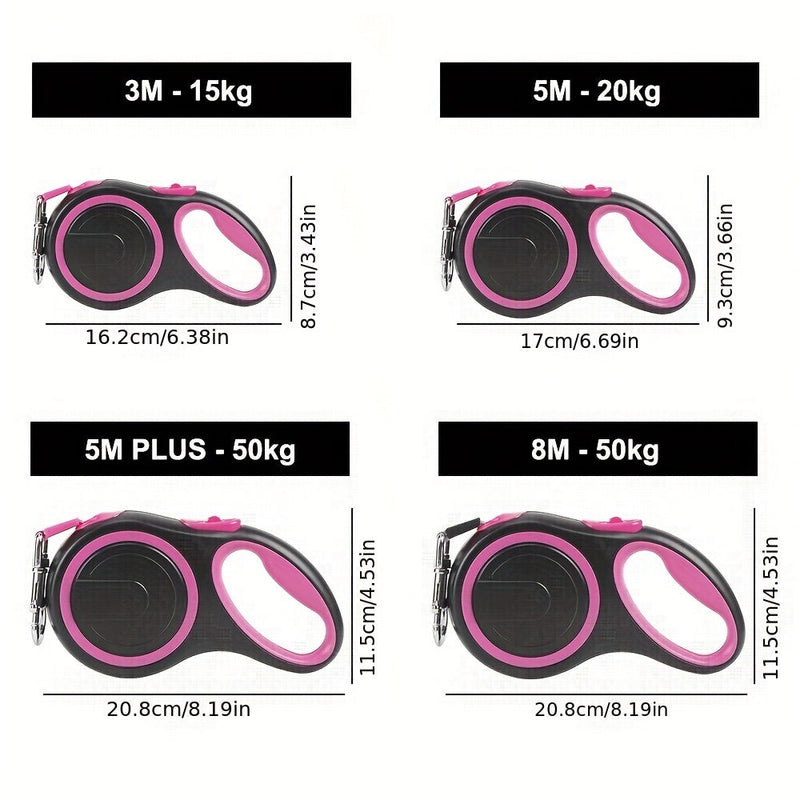 Verstelbare Oprolbare Hondenriem – Duurzaam en Gemakkelijk in Gebruik voor Medium en Grote Honden