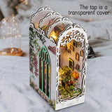3D Houten Puzzel Huis – Wit Bloemenhuis met Verlichting en Stofafdekking