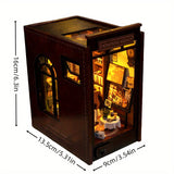 Detectivebureau DIY Miniatuur Huis – 3D Puzzelset met Verlichting voor Creatieve Hobbyisten
