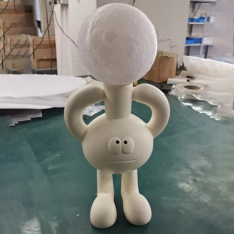 Speelse tafellamp met glazen bol - Glombra