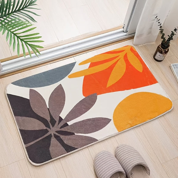 Abstracte Geometrische Badmat – Absorberend en Zacht voor Badkamer of Keuken